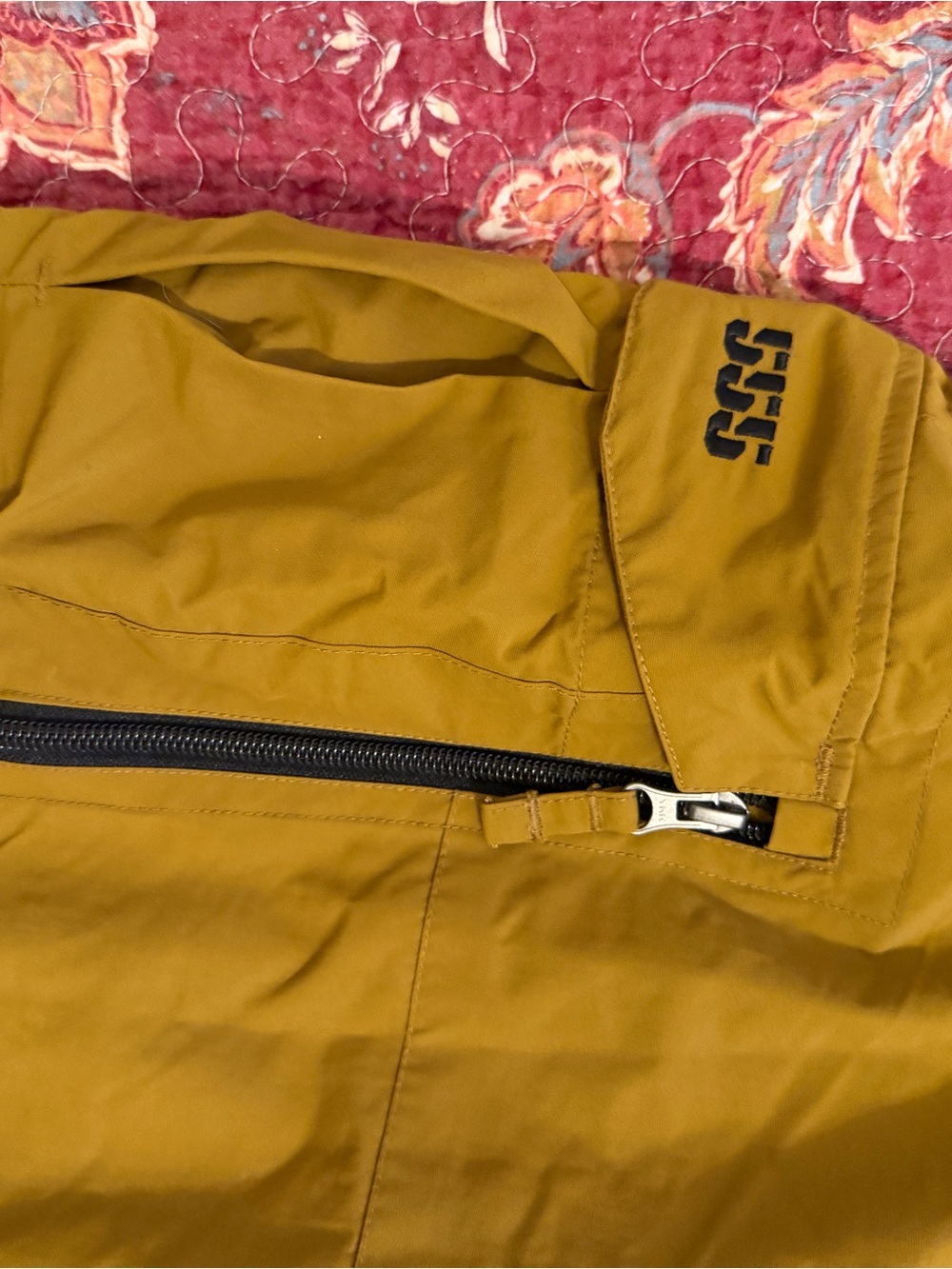 Kids Mustard Cargo Snow Pants with Multiple Pockets - Picture 5 of 7